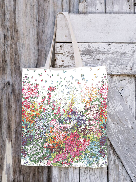 

Women's Floral Shopping Tote, As picture, Bags