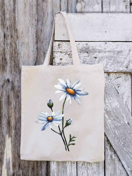 

Women's Daisy Shopping Tote, White, Bags