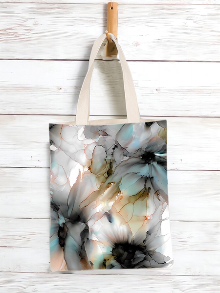 

Women's Random print Plants Floral Shopping Tote, As picture, Bags