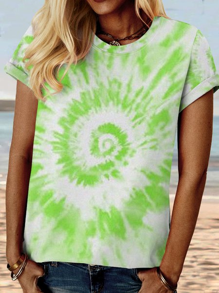 

Twirled Green Tie-Dye T-Shirt, T-shirts