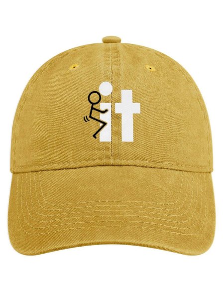 

Men's /Women's It Graphic Printing Regular Fit Adjustable Denim Hat, Yellow, Men's Hats