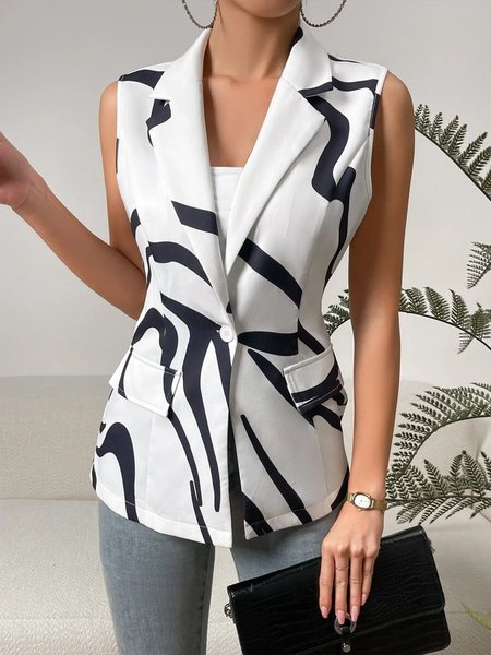 

Daily Regular Fit Striped Elegant Blazer, White, Blazers