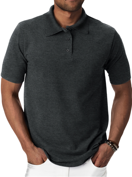 

Casual Polyester Cotton Polo Shirt, Deep gray, T-shirts