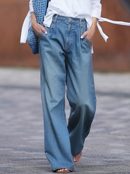

Loose Casual Jeans, Blue, Jeans