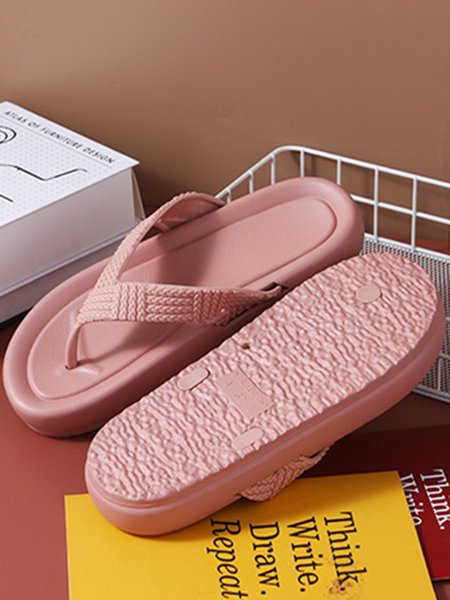 

Beach Vacation Waterproof Flip Flops, Pink, Slippers