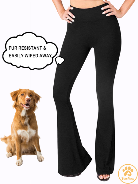 

Lilicloth X Funnpaw Fur Resistant High Waisted Bootcut Yoga Pants, Black, Leggings