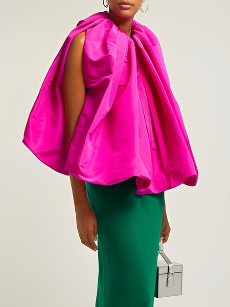 

Loose Sleeveless Elegant Plain Shirt, Deep pink, Blouses and Shirts
