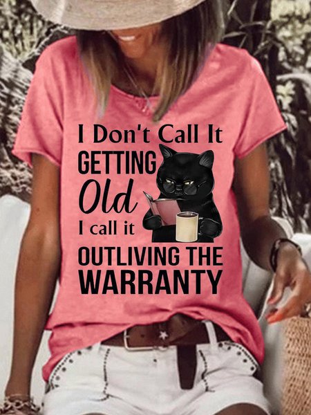 

Women's I Don't Call It Old Funny Casual Crew Neck T-Shirt, Pink, T-shirts