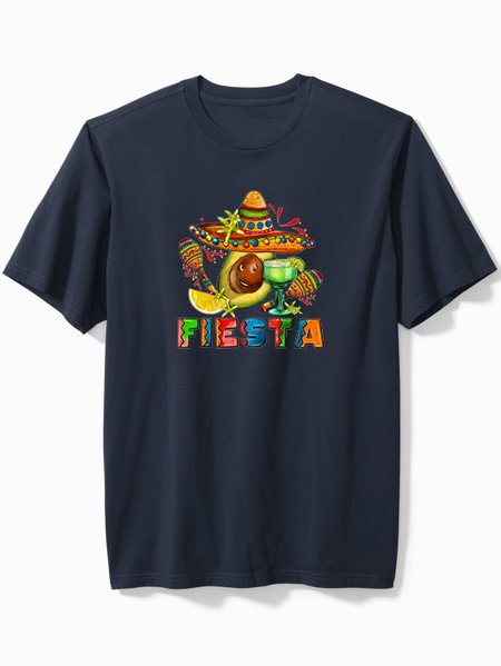 

Cinco De Mayo Round Neck Short Sleeve T-shirt, Deep blue, Men's t-shirts
