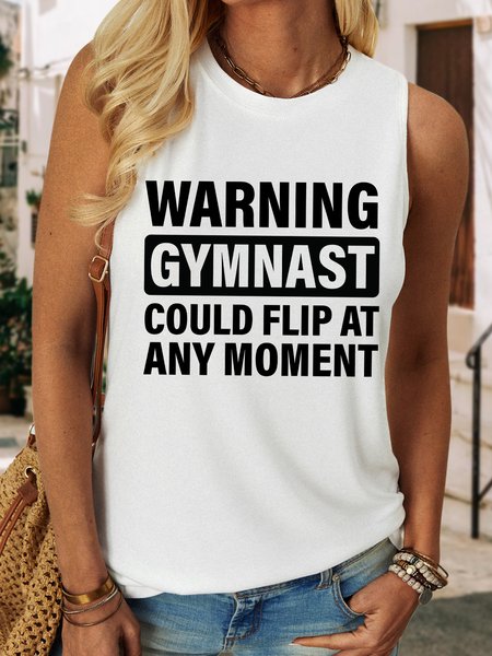 

Lilicloth X Hynek Rajtr Warning Gymnast Could Flip At Any Moment Women's Tank Top, White, Tank Tops