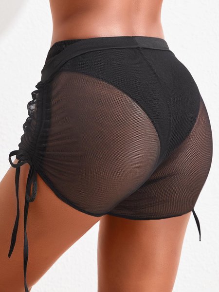 

Casual Plain Bikini Bottom, Black, Bikini Sets