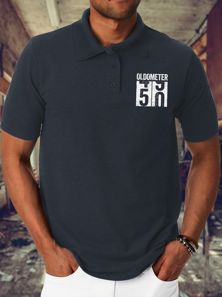 

Men’s Oldometer 50 Polo Collar Casual Polo Shirt, Deep blue, T-shirts