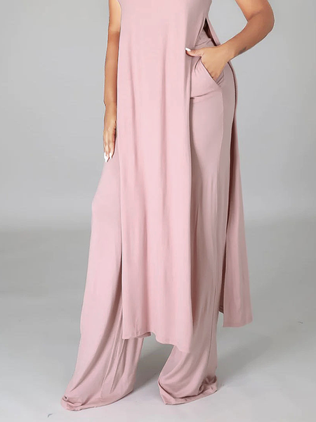 

High Elasticity Urban Loose Fashion Long Pants Straight pants, Pink, Pants
