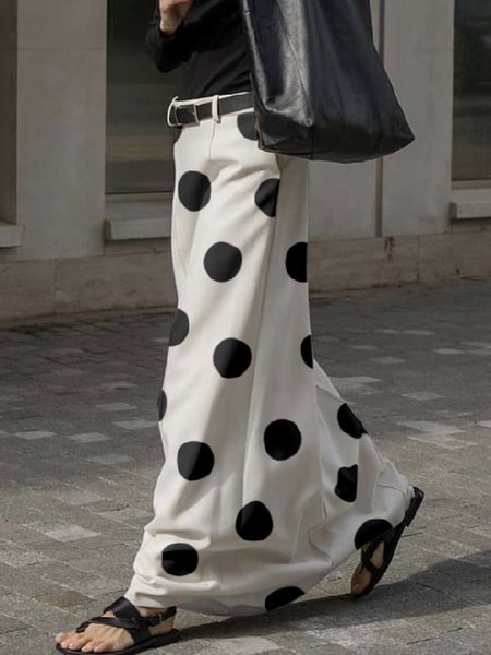 

Daily Regular Fit Urban Polka Dots Skirt, White, Skirts