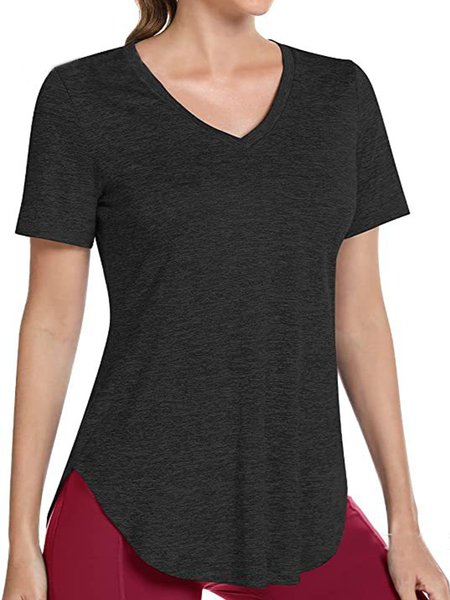 

New running dance yoga top, Black, T-Shirts