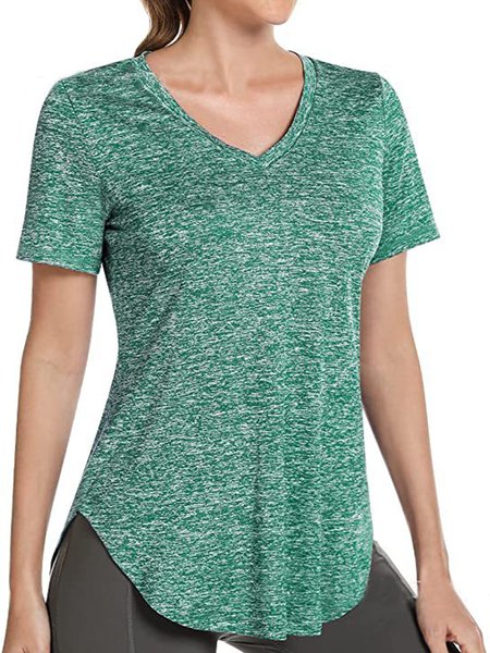 

New running dance yoga top, Green, T-Shirts