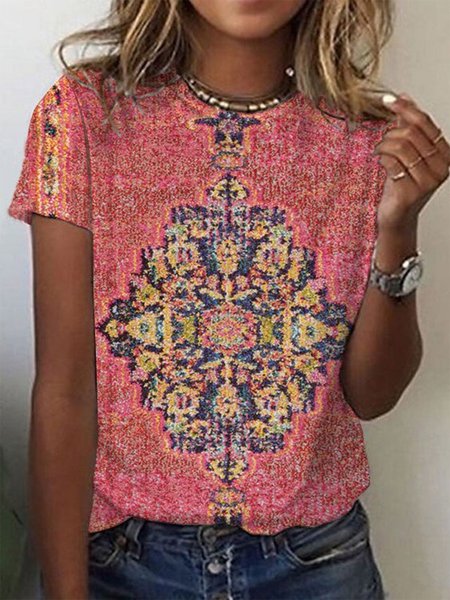 

Crew Neck Vintage T-Shirt, Deep pink, T-Shirts