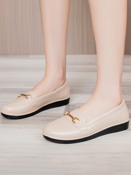 

Leisure Commuting Soft Massage Loafers, Off white, Flats