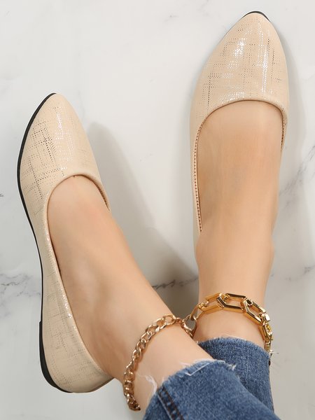 

Beige Commuter Career Comfort Flats, Flats