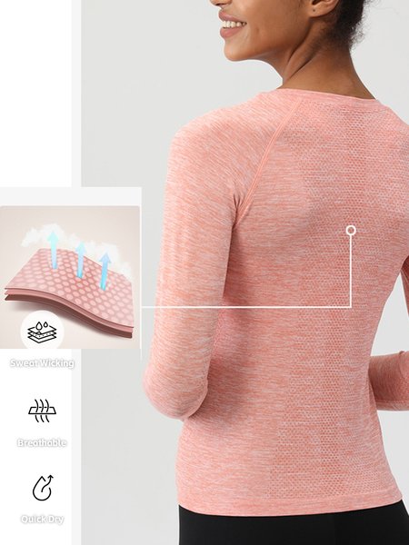 

Plain Crew Neck Loose Casual T-Shirt, Pink, T-Shirts