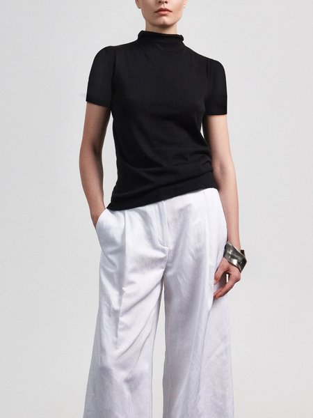 

Regular Fit Plain Daily Casual T-Shirt, Black, Tees