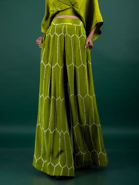 

Loose Geometric Vacation Fashion Pants, Green, Pants