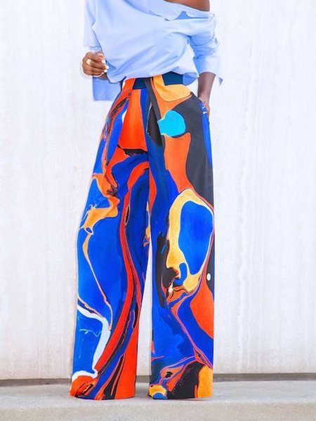 

Elegant Regular Fit Chevron Fashion Pants, As picture, Pants
