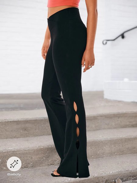 

Casual Plain Sweatpants & Joggers, Black, Pants