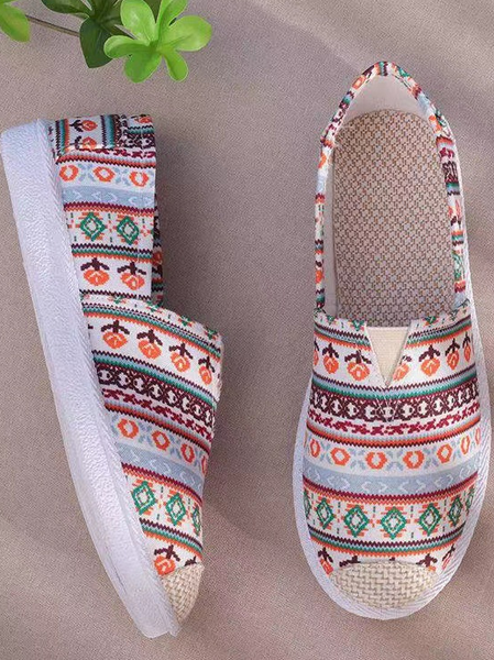 

Women's Star Geometric Weaving Material Flat Shoes, Pink, Sneakers
