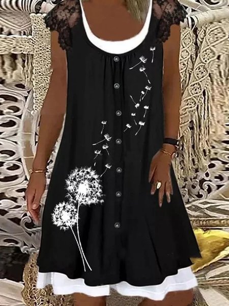 

Plus Size Dandelion Regular Fit Casual Dress, Black, Dresses
