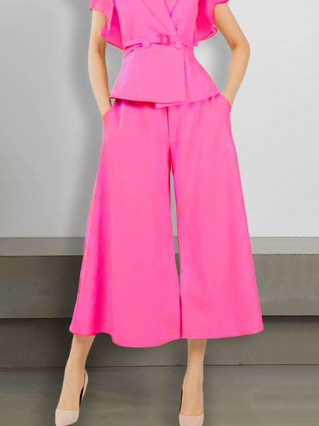 

Urban Regular Fit Plain Fashion Pants, Deep pink, Pants