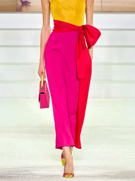 

Urban Color Block Regular Fit Skirt, Deep pink, Skirts