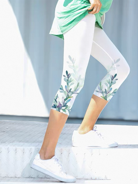 

Floral Vacation Tight Leggings, Green, Leggings