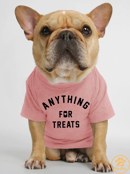 

Lilicloth X Funnpaw Anything For My Treats Human Matching Dog T-Shirt, Pink, Pet T-shirts