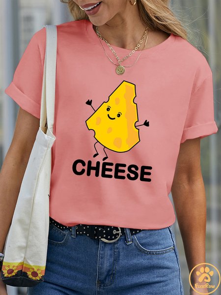 

Lilicloth X Funnpaw Women's Mac Cheese Pet Matching T-Shirt, Pink, T-shirts