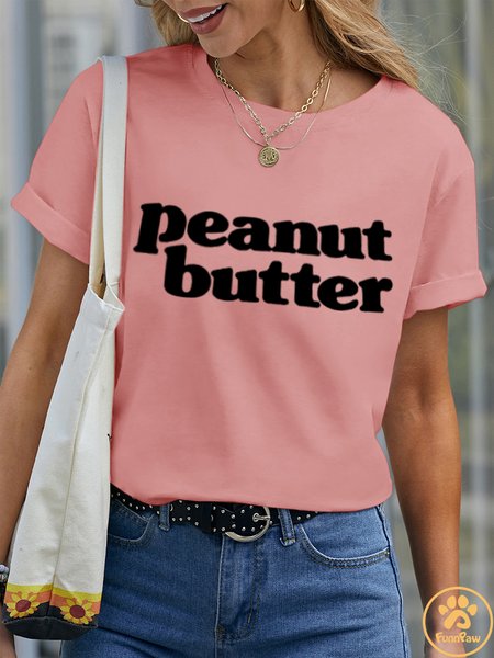 

Lilicloth X Funnpaw Women's Peanut Butter And Jelly Pet Matching T-Shirt, Pink, T-shirts