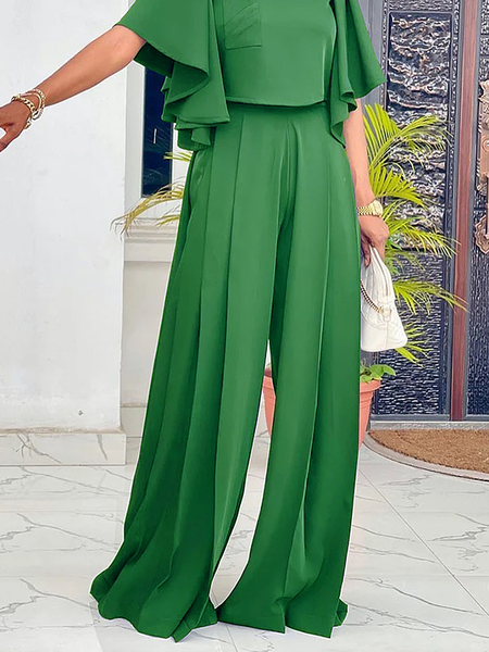 

Urban Loose Long Pants Straight pants, Green, Pants