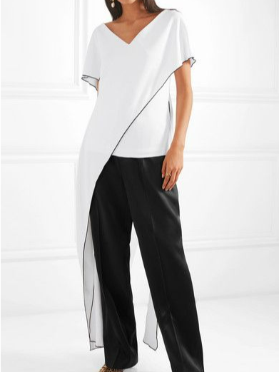 

Asymmetrical Street Loose Shirt, White, Shirts & Blouses
