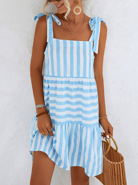 

Loose Spaghetti Striped Casual Dress, Stripe, Dresses