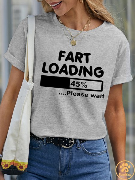 

Lilicloth X Funnpaw Women's Fart Loading Please Wait Pet Matching T-Shirt, Gray, T-shirts