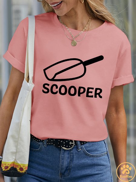 

Lilicloth X Funnpaw Women's Scooper Pet Matching T-Shirt, Pink, T-shirts