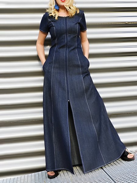 

Regular Fit Urban Maxi Dress, Deep blue, Maxi Dresses
