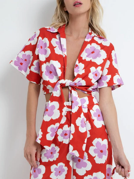 

Floral Vacation Regular Fit Blouse, As picture, Blouses and Shirts