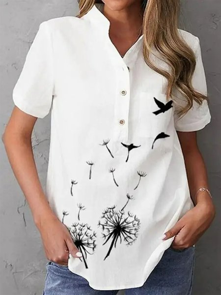 

Casual Dandelion Buttoned Blouse, White, Blouses & Shirts