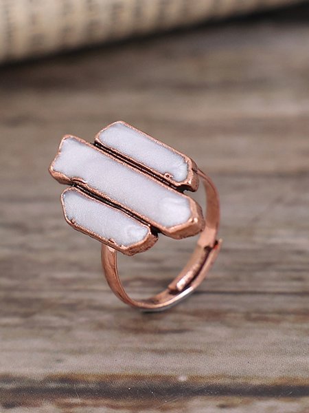 

Casual Plain Mineral Open Ring Urban Versatile Women Jewelry, As picture, Rings