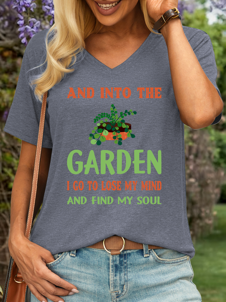 

Lilicloth X Rajib Sheikh And Into The Garden I Go To Lose My Mind And Find My Soul Women’s Casual Plants T-Shirt, Gray, T-shirts