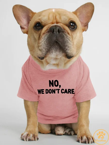 

Lilicloth X Funnpaw No We Don't Care Human Matching Dog T-Shirt, Pink, Pet T-shirts