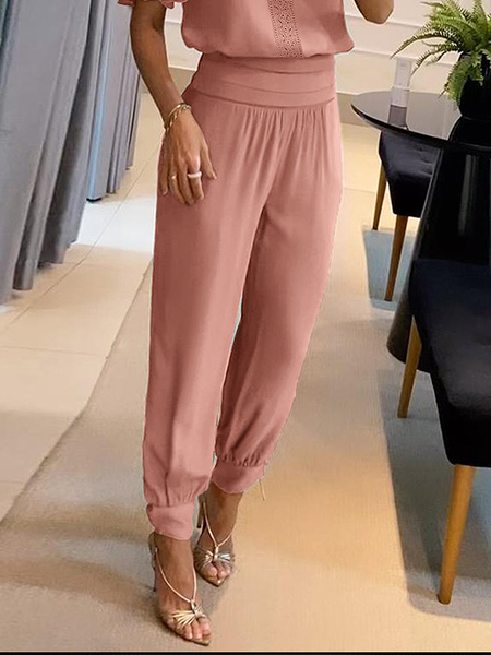 

Lightweight Urban Regular Fit Fashion Long Pants, Dusty pink, Pants