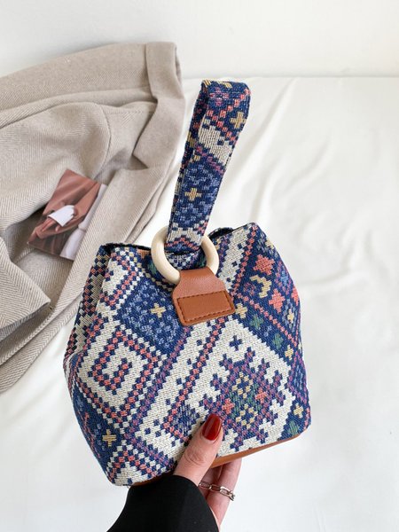 

Casual Ethnic Pattern Cross Clutch Women's Coin Purse Ethnic Boho, Blue, Women's Bags