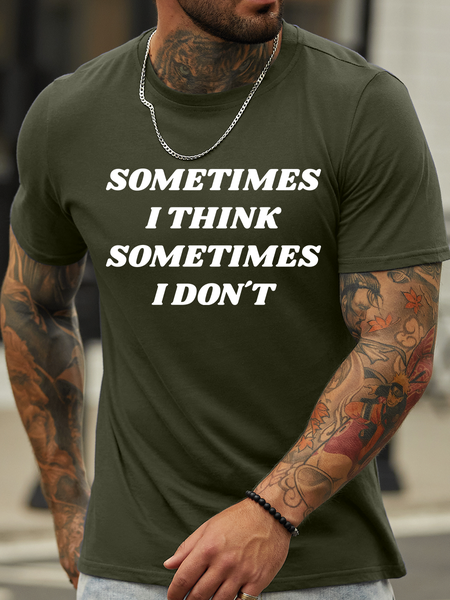 

Lilicloth X Hynek Rajtr Sometimes I Think Sometimes I Don’t Men’s Casual T-Shirt, Army green, T-shirts